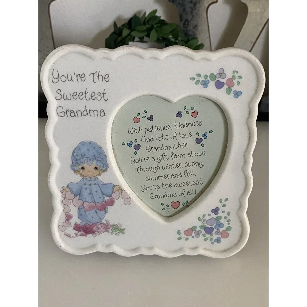 Vintage Enesco Precious Moments You're the Sweetest Grandma Picture Frame 1993